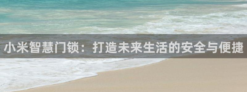 开丰娱乐违法吗：小米智慧门锁：打造未来生活的安全与便捷