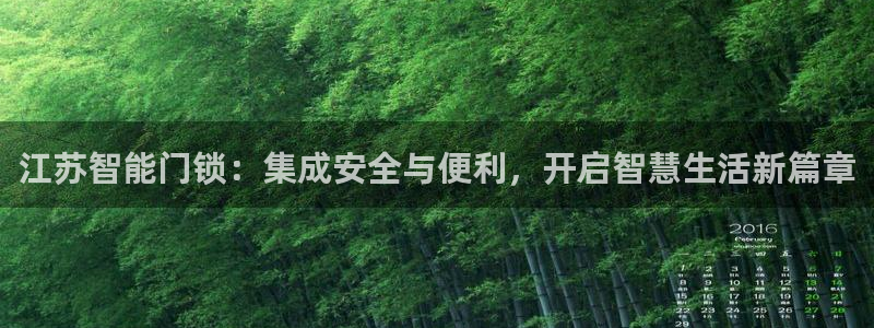 开丰娱乐注册资金多少：江苏智能门锁：集成安全与便利，开启智慧