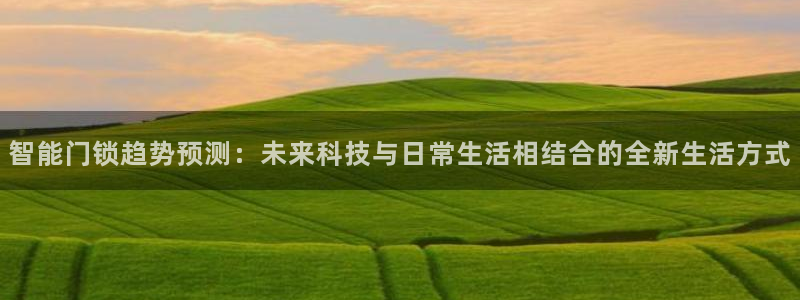 开丰娱乐姜333OO：智能门锁趋势预测：未来科技与日常生活相