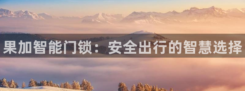 开丰娱乐后：果加智能门锁：安全出行的智慧选择