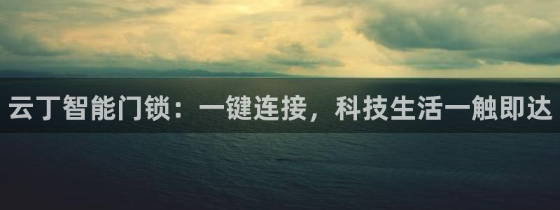 开丰娱乐网站官网：云丁智能门锁：一键连接，科技生活一触即达
