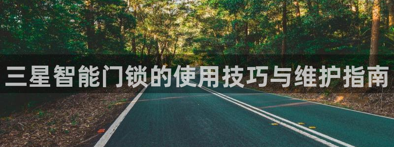 开丰娱乐登入地址在哪里：三星智能门锁的使用技巧与维护指南