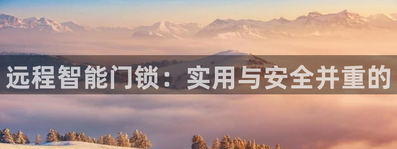 开丰娱乐2登录：远程智能门锁：实用与安全并重的
