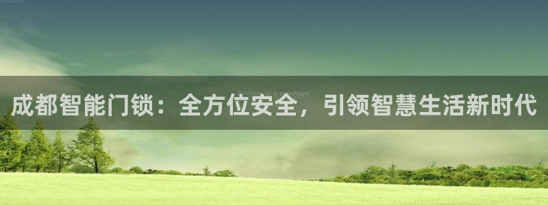 开丰娱乐靠谱吗：成都智能门锁：全方位安全，引领智慧生活新时代