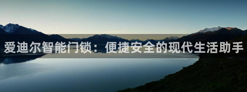 开丰娱乐官网：爱迪尔智能门锁：便捷安全的现代生活助手