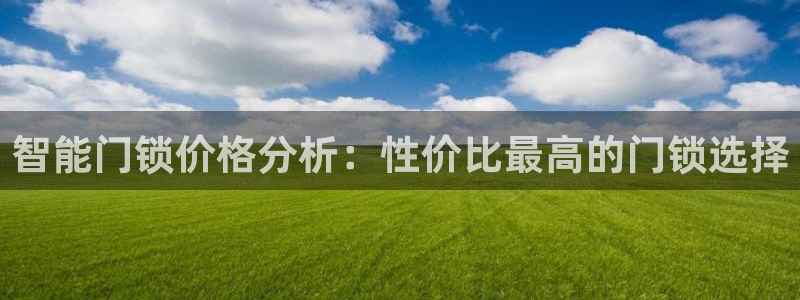 开丰娱乐平台：智能门锁价格分析：性价比最高的门锁选择